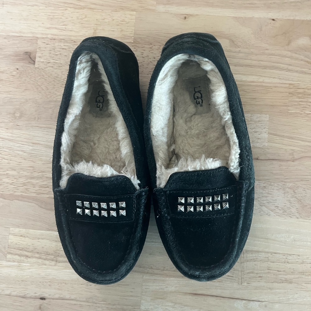 Ugg studded black slippers shoes